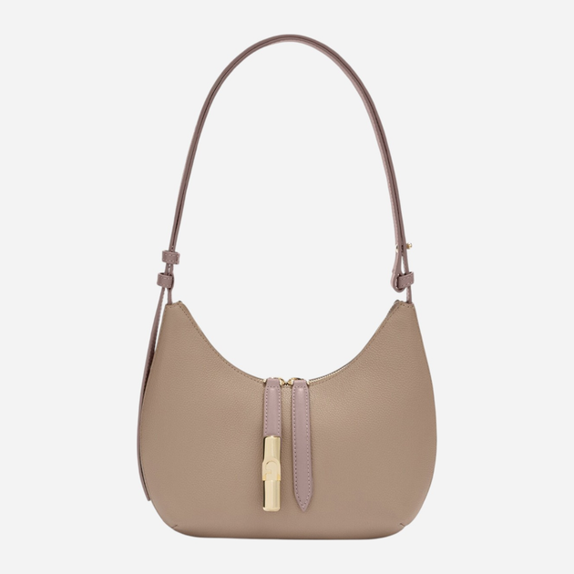 Сумка багет жіноча з натуральної шкіри маленька Furla Goccia WB01500BX33533624S1007 Рожева (800070339707) - зображення 1
