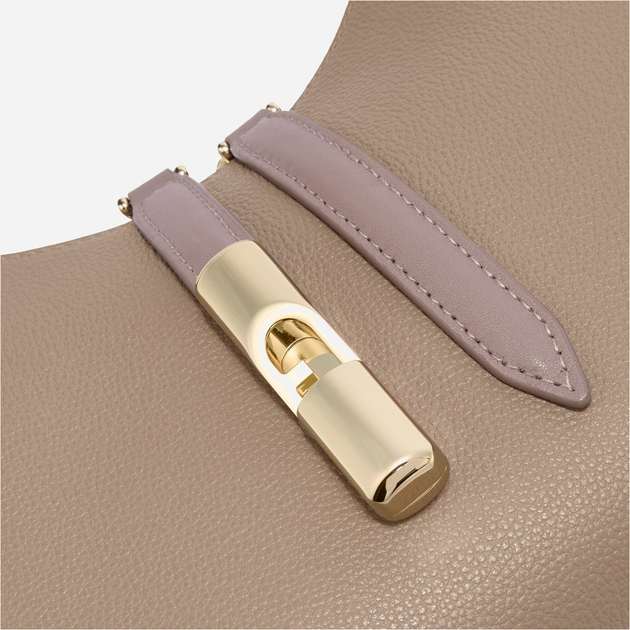 Сумка багет жіноча з натуральної шкіри маленька Furla Goccia WB01500BX33533624S1007 Рожева (800070339707) - зображення 4