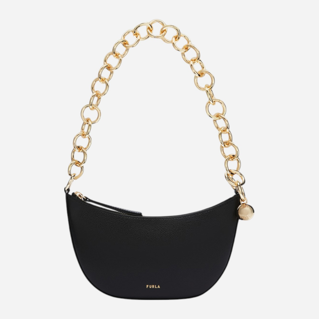 Сумка багет жіноча з натуральної шкіри маленька Furla Sfera WE00767BX3991O60001007 Чорна (800070344986) - зображення 1