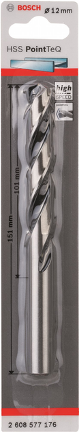 Wiertło do metalu Bosch HSS PointTeQ 12 mm (2608577176) - obraz 1