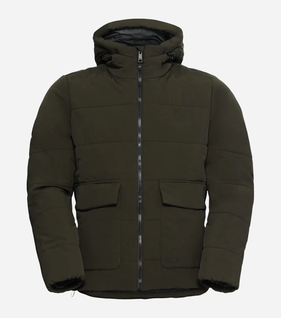 Пуховик зимний короткий мужской Jack Wolfskin Northern Lite Hooded Jkt M A65023-E0205 L Хаки (4064886513982) - изображение 7