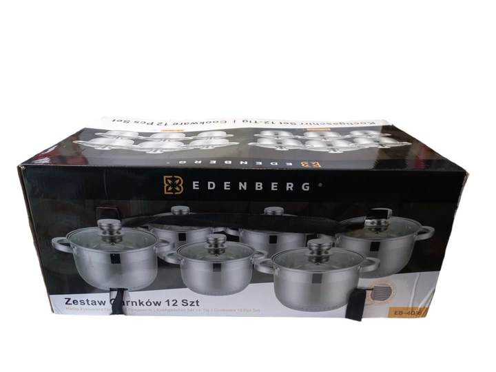 Набор кастрюль из нержавеющей стали 12 предметов Edenberg (EB-4037) - изображение 5