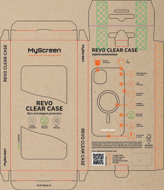 Etui MyScreen Revo Clear Case MagSafe do Apple iPhone 15 Pro Max Transparent (5904433228978) - obraz 2