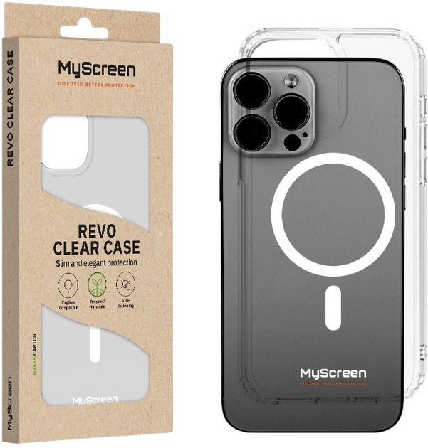 Etui MyScreen Revo Clear Case MagSafe do Apple iPhone 16 Transparent (5904433241700) - obraz 1