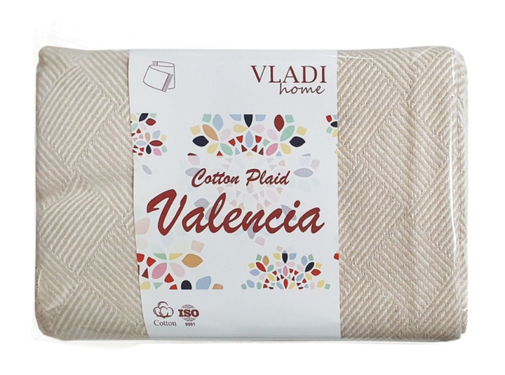 Плед Vladi полуторний 140х200 см бавовняний Valencia (Valencia14-БП03) - Фото 2 Плед Vladi полуторний 140х200 см бавовняний Valencia (Valencia14-БП03) - изображение 2