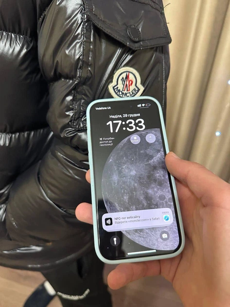 Зимова куртка Moncler до -20° з NFC чіпом 770155 XS чорна - зображення 8