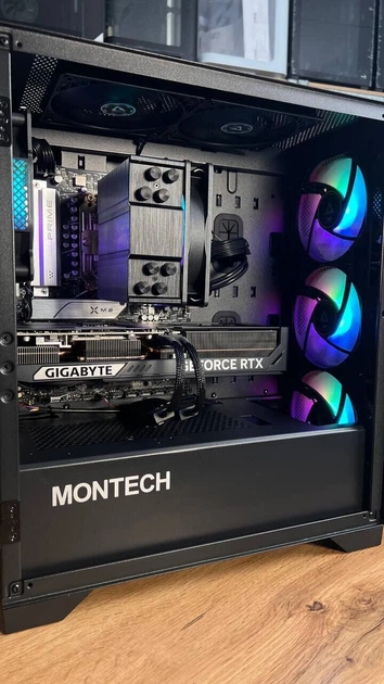 Сборка под заказ: игровой ПК Montech Air 1000 Premium Black Tower / AMD Ryzen 5 7500F (6 (12) ядер по 3.7 - 5.0 GHz) / 32 GB DDR5 / 1000 GB SSD M.2 / nVidia GeForce RTX 5070, 12 GB GDDR7, 192-bit / 750W - Фото 3 Сборка под заказ: игровой ПК Montech Air 1000 Premium Black Tower / AMD Ryzen 5 7500F (6 (12) ядер по 3.7 - 5.0 GHz) / 32 GB DDR5 / 1000 GB SSD M.2 / nVidia GeForce RTX 5070, 12 GB GDDR7, 192-bit / 750W - изображение 3