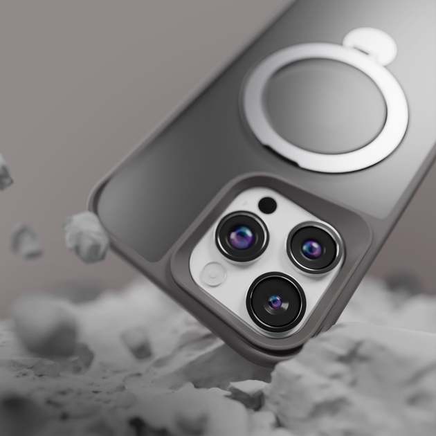 Etui plecki Etteri Matt Mag Ring do Apple iPhone 16 Pro Grey (5906961960351) - obraz 6