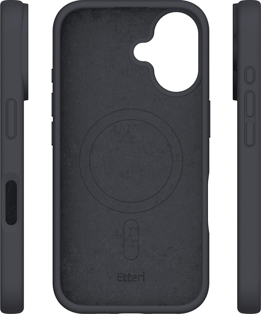Etui plecki Etteri Silicone Mag do Apple iPhone 16 Black (5907457790070) - obraz 6