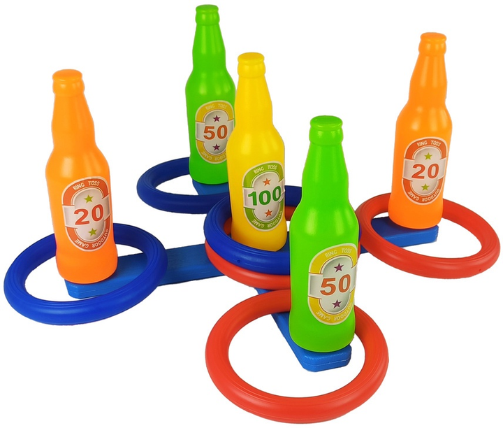 Спритність LEAN Toys Кидок обручів на кольорові пляшки 9291 (5904204753371) - зображення 3