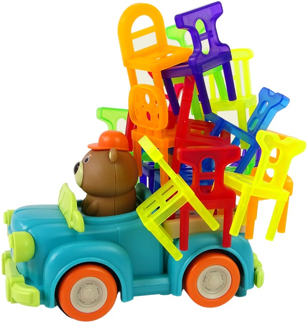 Спритність LEAN Toys Падаючі стільці з рухомою машиною 13418 (5905323216433) - зображення 5