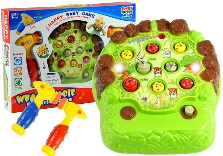 Gra zręcznościowa LEAN Toys Uderzanie bobrów młoteczkiem 3382 (5905515350488) - obraz 6