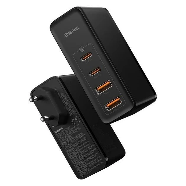 Сетевое зарядное устройство Baseus GaN2 Pro 100W CCGAN2P-L01 четыре порта (2 Type-C + 2 USB) с функцией быстрой зарядки QC4.0+PD3.0 + Кабель Type-C to Type-C 1m Black - Фото 7 Сетевое зарядное устройство Baseus GaN2 Pro 100W CCGAN2P-L01 четыре порта (2 Type-C + 2 USB) с функцией быстрой зарядки QC4.0+PD3.0 + Кабель Type-C to Type-C 1m Black - изображение 7