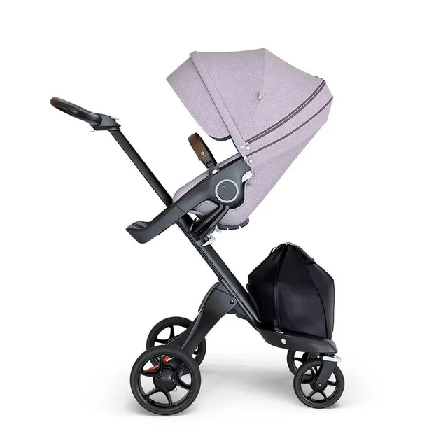 Коляска Stokke Xplory V6 (прогулка) (Brushed Lilac) с коричневою