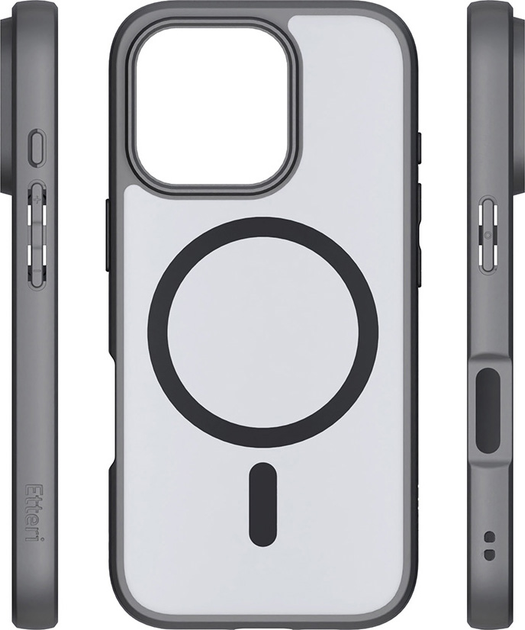 Etui plecki Etteri Matt Mag do Apple iPhone 16 Pro Black/Transparent (5907457798731) - obraz 6