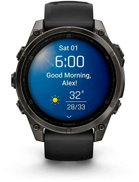 Смарт-часы Garmin Fenix 8 47mm Solar Sapphire Carbon Gray DLC Titanium w. Black/Pebble Gray S. Band (010-02906-10) - изображение 9
