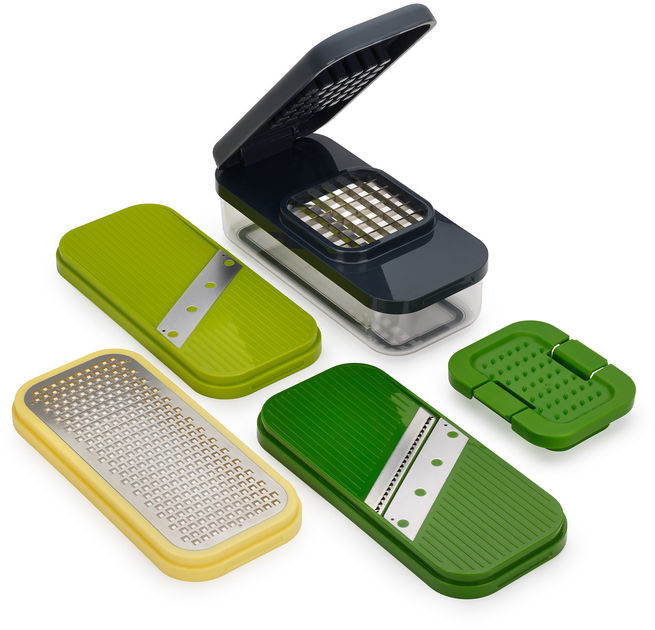 Терка Joseph Joseph Multi-Prep Compact з контейнером і 4 лопатями 11 x 22.5 x 10.5 см (5028420008418) - зображення 4