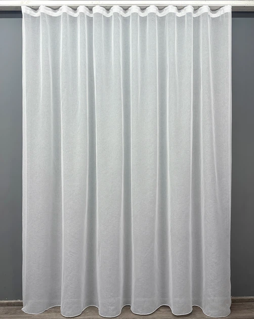 Тюль VR-Textil 1276т Микро-лен однотонный Белый 300х260 см (43-244) - изображение 2