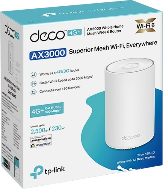 Router TP-LINK Deco X50-4G (1-pack) (TPLDECX504) - obraz 2