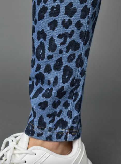 Джинси в леопардовий принт жіночі Calzedonia Темно-синій (modp0467 d-blue (M (38)) - зображення 5