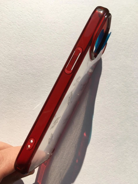 Чехол противоударный Spigen Ultra Hybrid для Iphone 15 Red Crystal Прозрачный ACS06794 - Фото 5 Чехол противоударный Spigen Ultra Hybrid для Iphone 15 Red Crystal Прозрачный ACS06794 - изображение 5