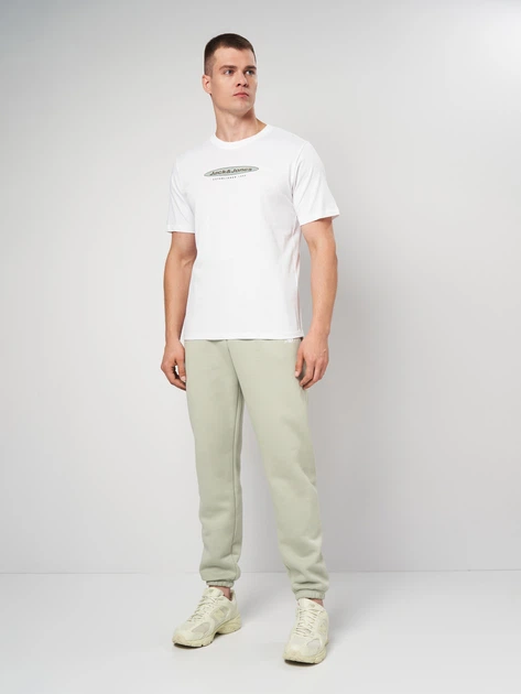 Футболка хлопковая длинная мужская Jack & Jones 12284422 L Bright White (5715724545571) - Фото 3 Футболка хлопковая длинная мужская Jack & Jones 12284422 L Bright White (5715724545571) - изображение 3