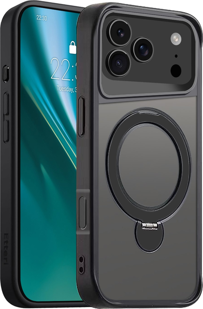 Панель Etteri Matt Mag Ring для Apple iPhone 17 Pro Black (5907504556888) - зображення 1