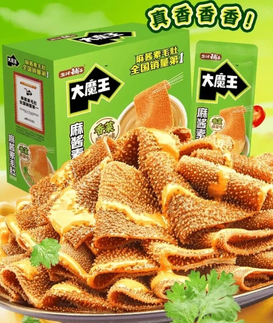 Снек вегетарианский рубец Yanjin Shop Big Devil Sesame Sauce Vegetarian Fried Tripe 20г - изображение 4