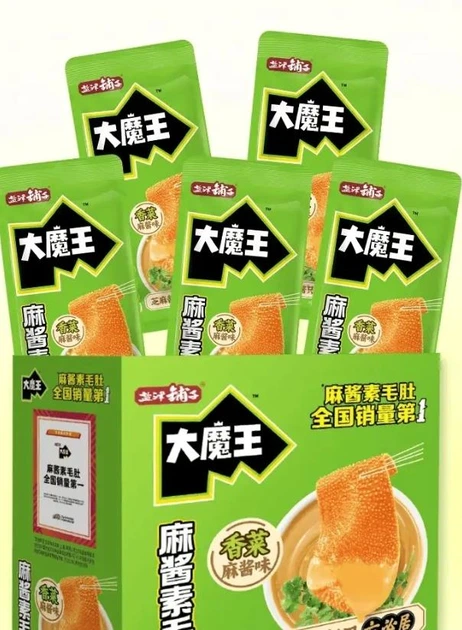 Снек вегетарианский рубец Yanjin Shop Big Devil Sesame Sauce Vegetarian Fried Tripe 20г - изображение 6