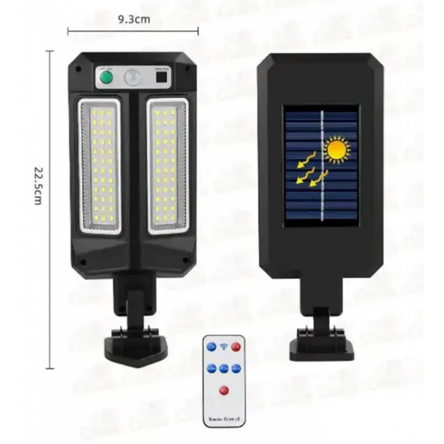 Уличный фонарь CB-Q6-2LED на солнечной батарее с датчиком движения и пультом - изображение 2