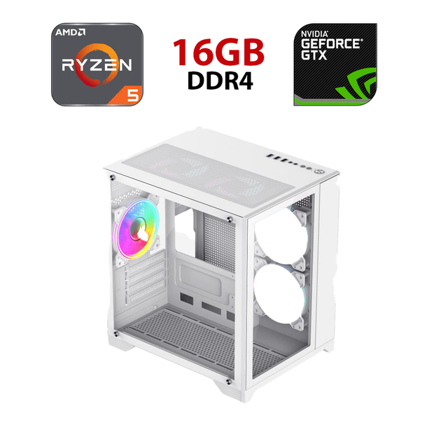 Игровой ПК Ice Infinity Mini White Tower / AMD Ryzen 5 5500 (6 (12