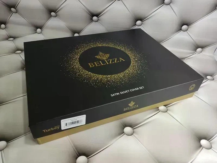Постельное белье сатиновое Dijital Belizza Goldcase Евро 200×220 100% хлопок - изображение 7