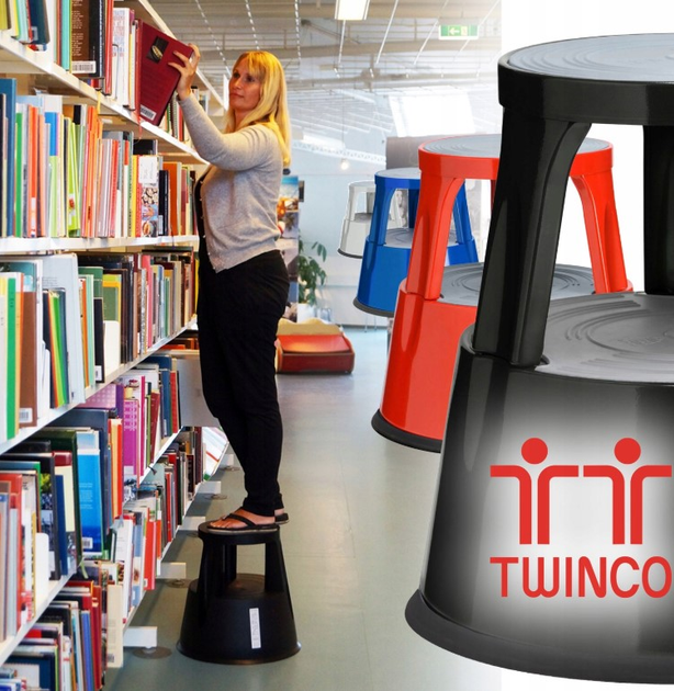 Табурет на колесах Twinco Twin Lift 6000-7 433 мм 150 кг Сірий (5708950600077) - зображення 2