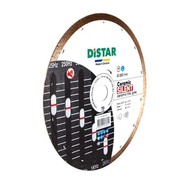 Круг алмазный отрезной 1A1R 250x25,4 Ceramic Silentt (071w) - изображение 2