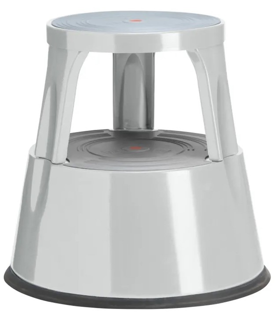 Taboret na kółkach Twinco Twin Steel Stopa Słonia 6300-9 150 kg Szary (5708950630098) - obraz 1