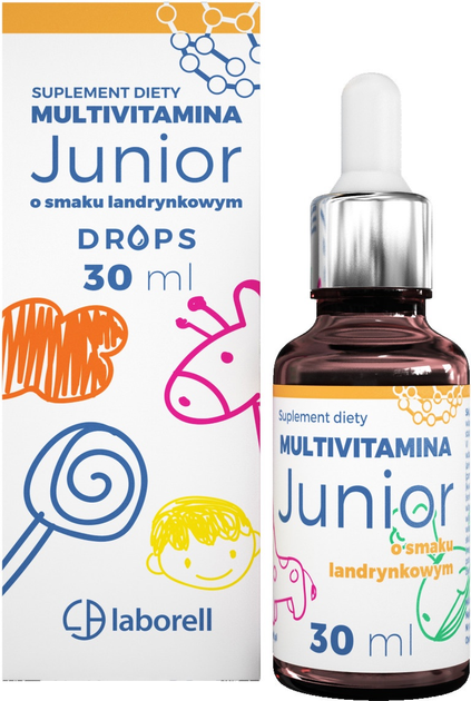 Multiwitamina Laborell dla dzieci w kroplach 30 ml (5902488011385) - obraz 2
