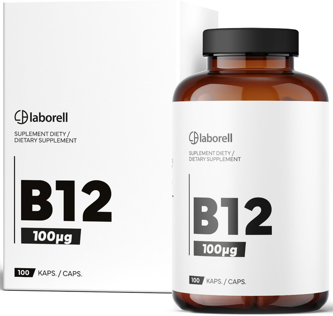Witamina Laborell B12 metylokobalamina 100 kapsułek (5902488011590) - obraz 2