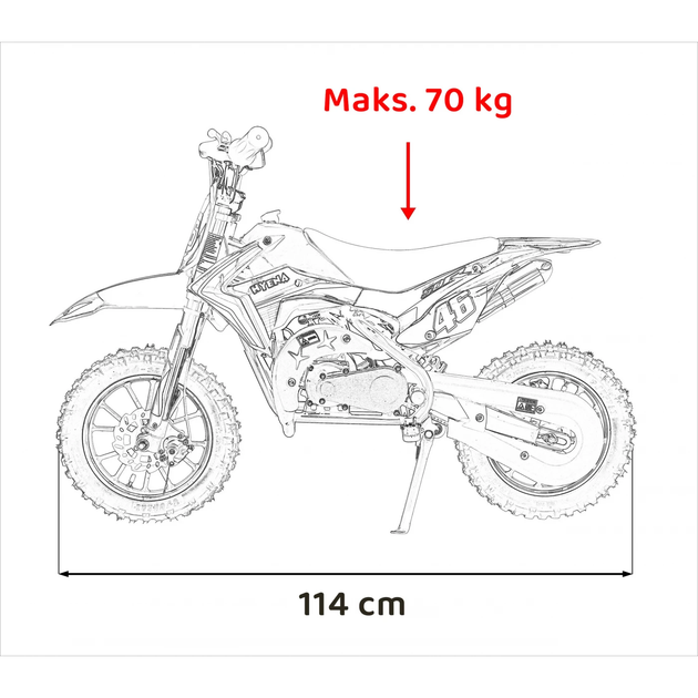 Мотоцикл з двигуном внутрішнього згоряння RENEGADE 50R Червоний (5903864941548) - зображення 18