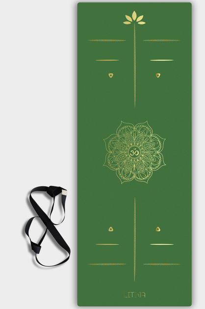 Премиальный коврик для йоги каучуковый Lita Asana Gras PU/coconut/rubber Yoga mat зеленый 183х68х0,5 см - Фото 1 Премиальный коврик для йоги каучуковый Lita Asana Gras PU/coconut/rubber Yoga mat зеленый 183х68х0,5 см - изображение 1