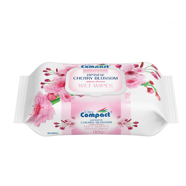 Серветки вологі Ultra Compact Japanese Cherry Blossom 90 шт з клапаном (306353)