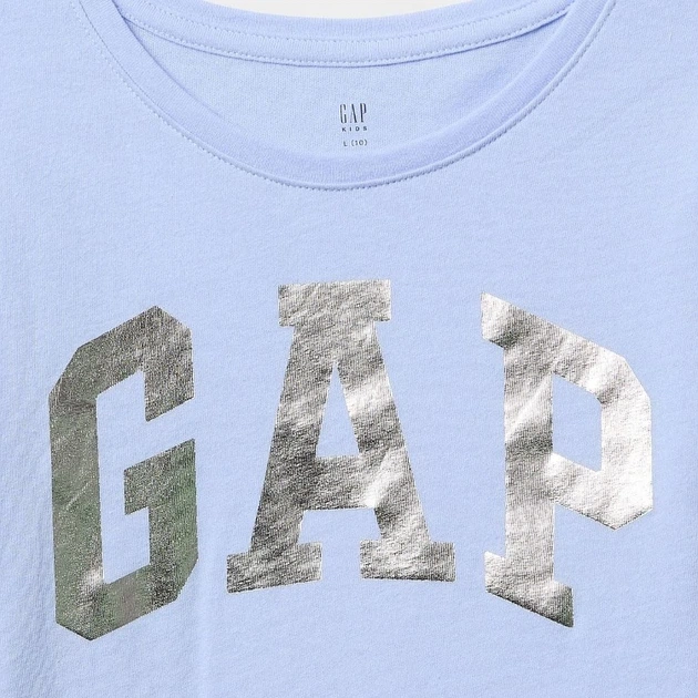 Підліткова футболка для дівчинки GAP 761709230 140 см Блакитна (1159843135) - Фото 3 Підліткова футболка для дівчинки GAP 761709230 140 см Блакитна (1159843135) - зображення 3