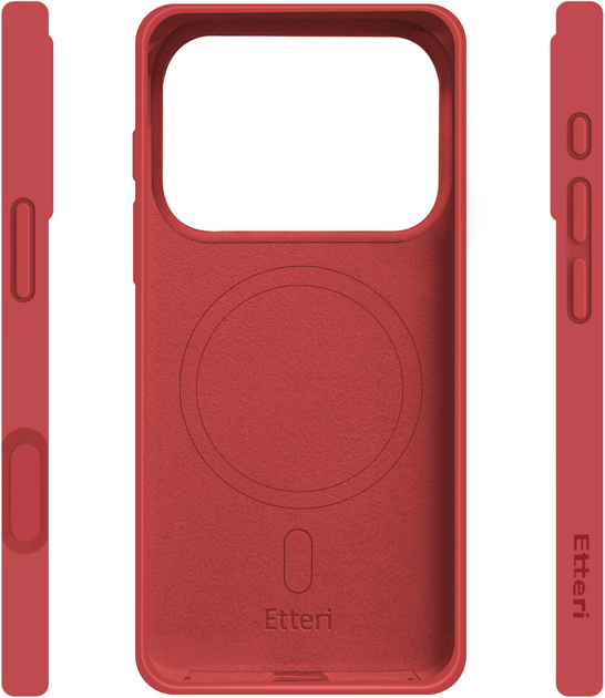 Панель Etteri Silicone Mag для Apple iPhone 17 Pro Max Raspberry (5907504557021) - зображення 4