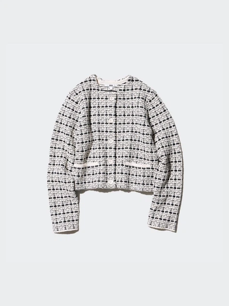 Кардиган женский Uniqlo 107786165 M Черный с молочным (1159842971) - Фото 13 Кардиган женский Uniqlo 107786165 M Черный с молочным (1159842971) - изображение 13