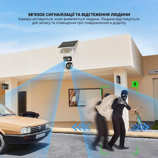 Уличная 4G камера с солнечной панелью Bodasan V380 BP5 Plus DL 6 Мп, 10X Zoom, PTZ 355° IP 4G (V380) - изображение 5