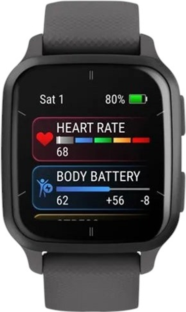 Смарт-годинник Garmin Venu Sq 2 Slate 35.9 mm Aluminium Bezel with Shadow Grey Case and Silicone Band (010-02701-10) - зображення 3