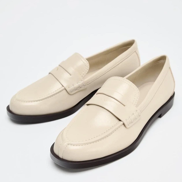 Женские лоферы Zara 157007608 37 (6.5US) 24 см Бежевые (1159842974) - изображение 2