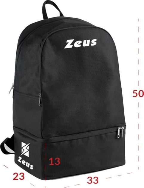 Рюкзак мужской тканевый 38 л вмещает формат А4 Zeus Zaino Start 38L Z01889 Черный (8051565199786) - Фото 3 Рюкзак мужской тканевый 38 л вмещает формат А4 Zeus Zaino Start 38L Z01889 Черный (8051565199786) - изображение 3
