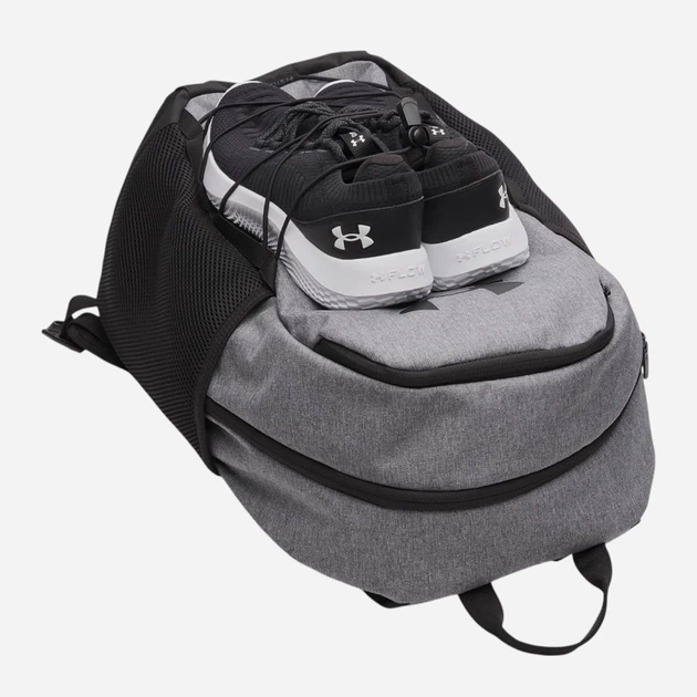 Рюкзак спортивний тканинний 26 л вміщує формат А4 Under Armour Ua Hustle Sport 6.0 Backpack 26L 6000397-025 Сірий (198632084601) - зображення 4