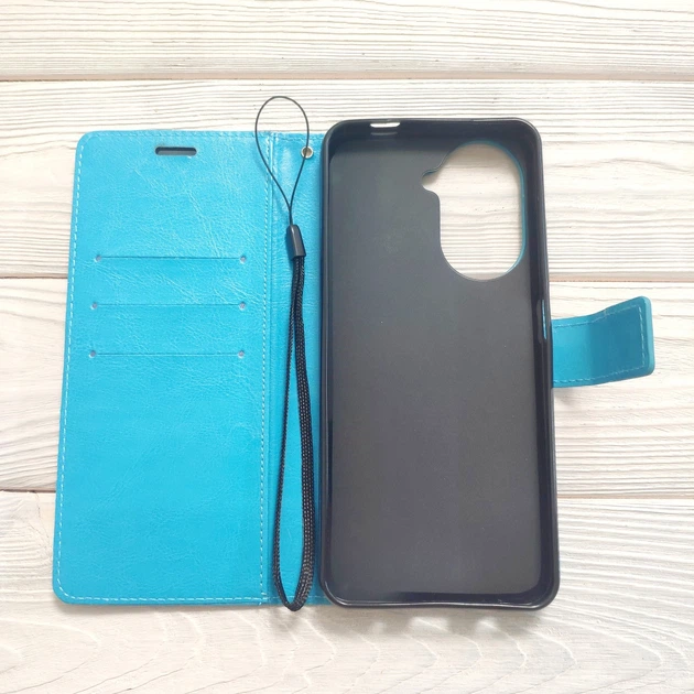 Чохол книжка Idewei для Xiaomi Redmi A5 з візитницею Бірюзовий - Фото 3 Чохол книжка Idewei для Xiaomi Redmi A5 з візитницею Бірюзовий - зображення 3