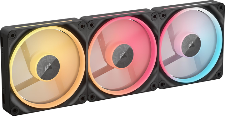 Набір вентиляторів Corsair iCUE LINK LX120-R RGB Triple Pack Black (CO-9051050-WW) - зображення 2